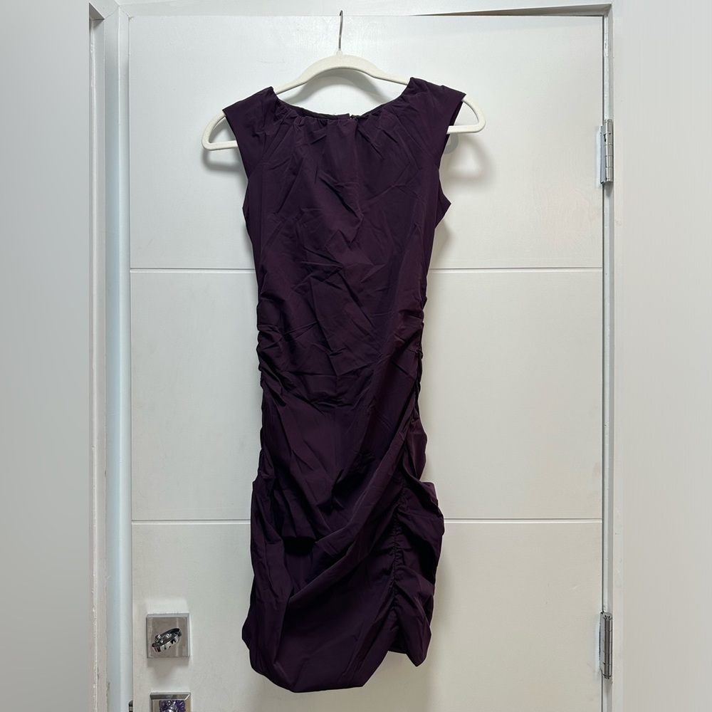 Diane Von Furstenberg Deep Purple Mini Dress